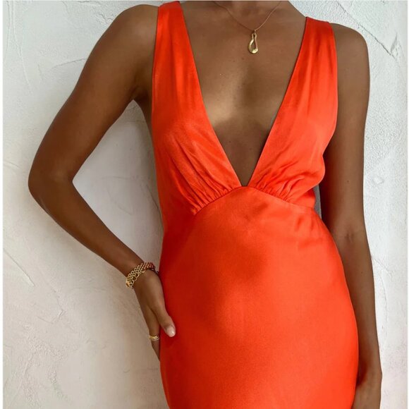 Shona Joy Vibrant Orange Dress - Picture 4 of 7